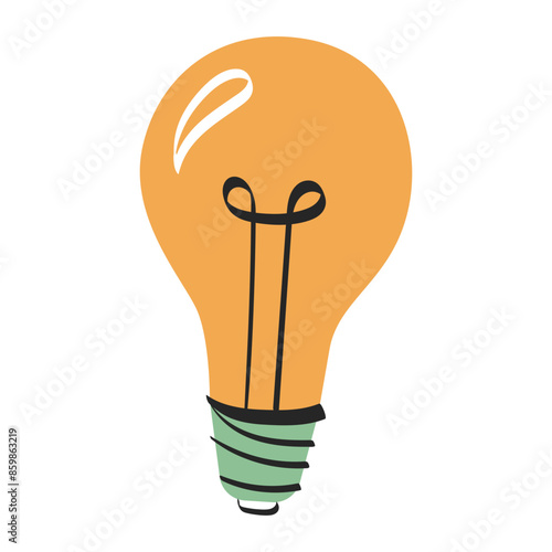 Idea lightbulb handdrawn icon