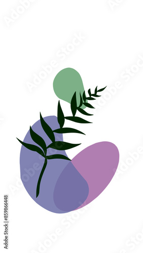 Abstract shape plant illustration