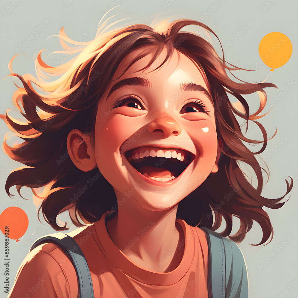Una linda niña con una encantadora sonrisa