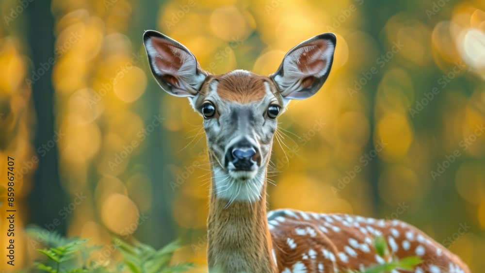 deer in a misty forest on morning deer in a misty forest on morning