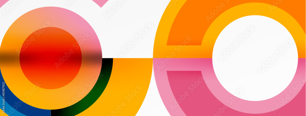 Round elements and circles geometric minimal composition background. Vector Illustration For Wallpaper, Banner, Background, Card, Book Illustration, landing page Round elements and circles geometric minimal composition background. Vector Illustration For Wallpaper, Banner, Background, Card, Book Illustration, landing page