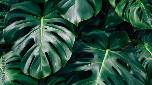 Wallpaper Mural monstera leaf background illustration Torontodigital.ca