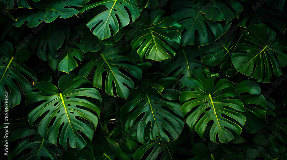 monstera leaf background illustration monstera leaf background illustration
