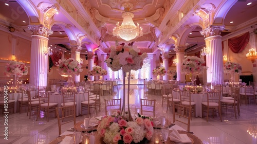 A wedding venue sets the stage for the entire celebration, from grand ballrooms to intimate garden settings, each space bringing the couple's vision to life. photo