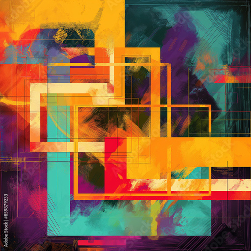 background with vivid frames