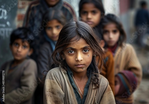 Portrait of a young girl in India