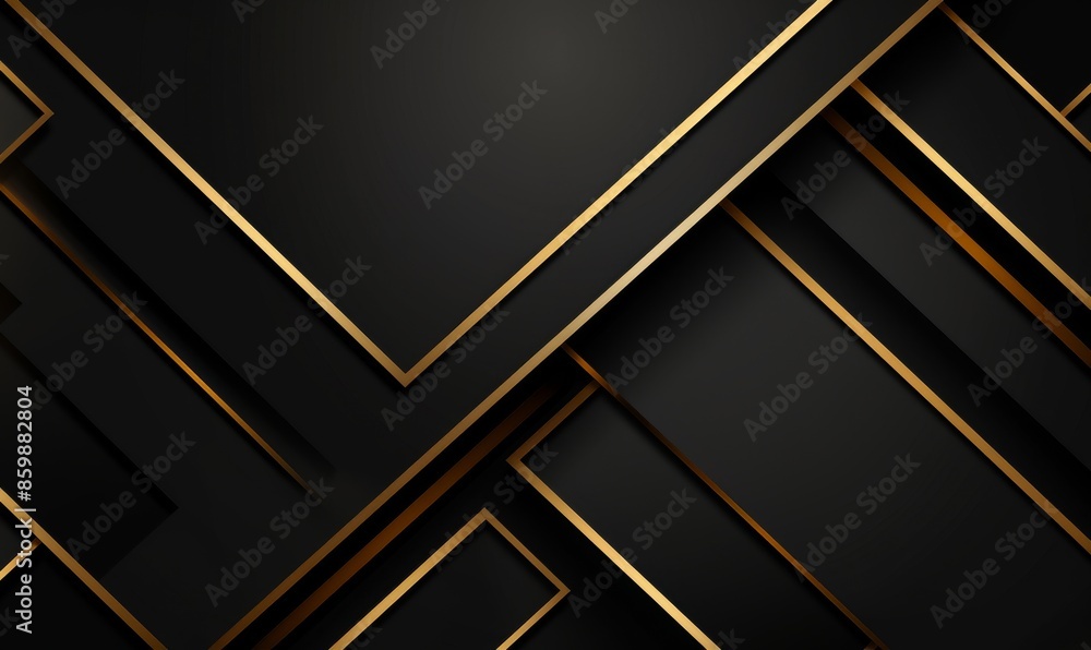 Luxury abstract black background with golden lines. geometric dark 3d texture illustration, grid pattern Luxury abstract black background with golden lines. geometric dark 3d texture illustration, grid pattern