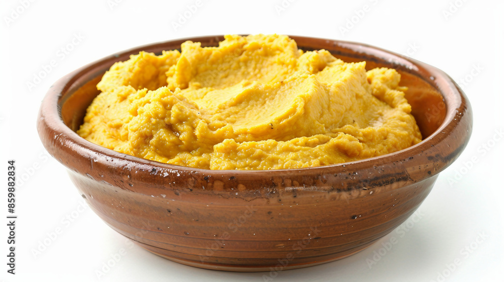 Freshly Made Hummus Served in a Stylish Ceramic Bowl - Mediterranean Cuisine Concept Stock Photo Freshly Made Hummus Served in a Stylish Ceramic Bowl - Mediterranean Cuisine Concept Stock Photo