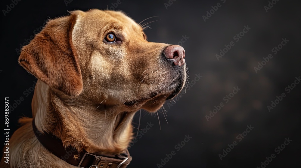 a dog with a dog collar a dog with a dog collar