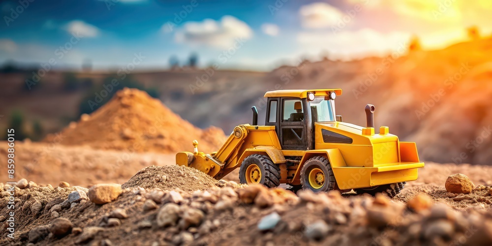 A yellow miniature bulldozer on a mining site , bulldozer, miniature, yellow, mining, location, equipment, vehicle, industrial, construction, machinery, dirt, excavation, site, ground, soil A yellow miniature bulldozer on a mining site , bulldozer, miniature, yellow, mining, location, equipment, vehicle, industrial, construction, machinery, dirt, excavation, site, ground, soil