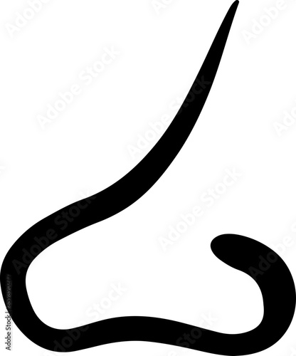 nose line art silhouett vector