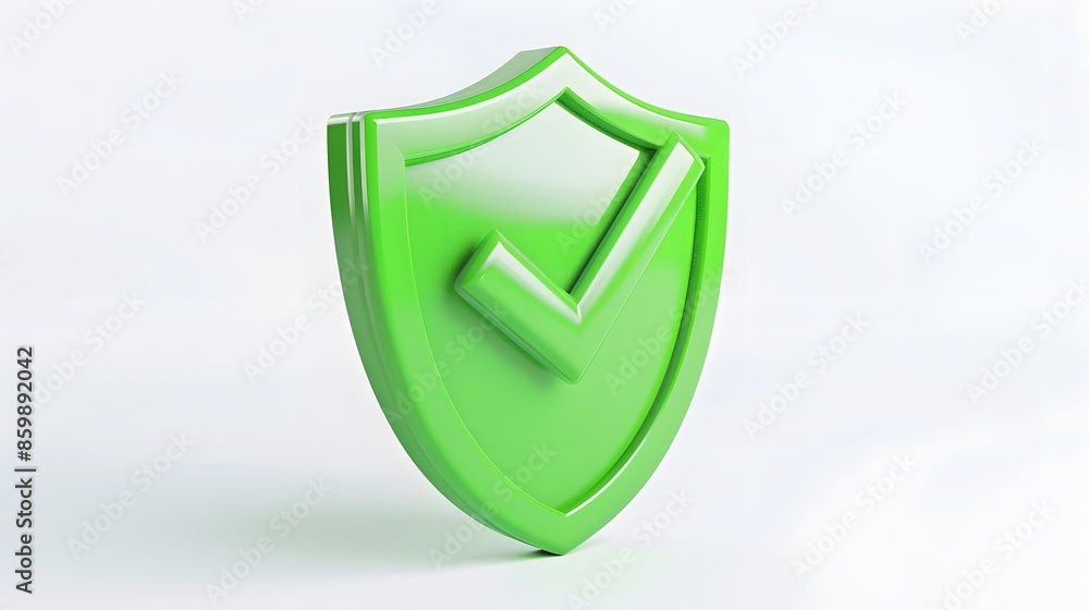 cartoon 3d Icon safety shield check mark perspective . Green symbol security safety icon. Checkmark in minimalistic style. 3d vector illustration. white background cartoon 3d Icon safety shield check mark perspective . Green symbol security safety icon. Checkmark in minimalistic style. 3d vector illustration. white background
