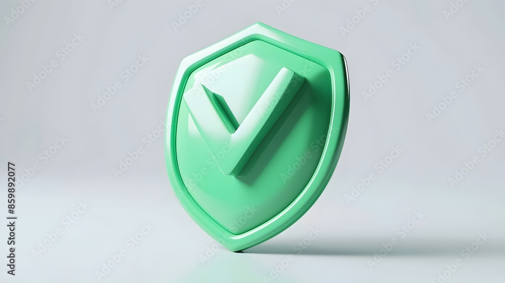 cartoon 3d Icon safety shield check mark perspective . Green symbol security safety icon. Checkmark in minimalistic style. 3d vector illustration. white background cartoon 3d Icon safety shield check mark perspective . Green symbol security safety icon. Checkmark in minimalistic style. 3d vector illustration. white background