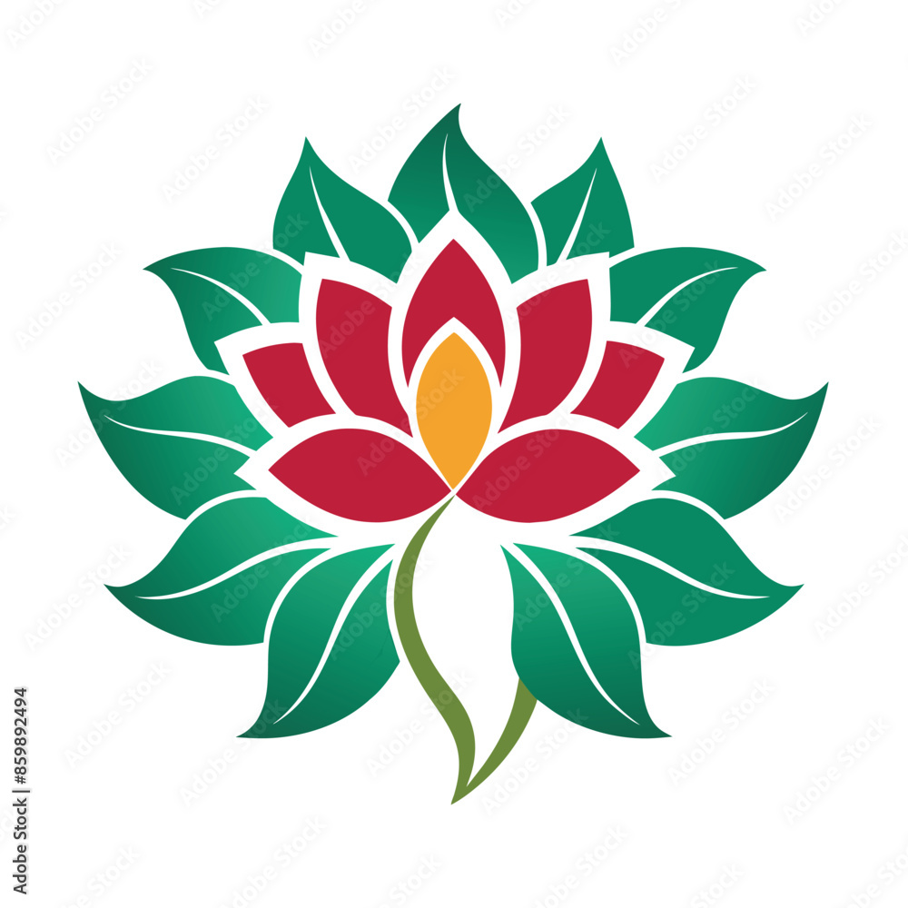 A stylized illustration of a red lotus flower with green leaves, representing purity and enlightenment. A stylized illustration of a red lotus flower with green leaves, representing purity and enlightenment.