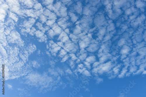 Blue sky white cloud white background. Beautiful sky and clouds in the afternoon.