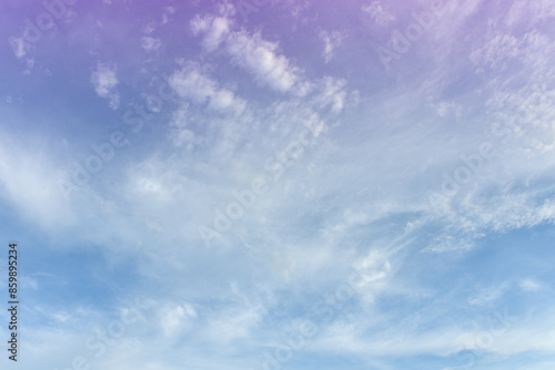 Pastel Colorful sky and cloud white. Beautiful afternoon bule sky and cloud white