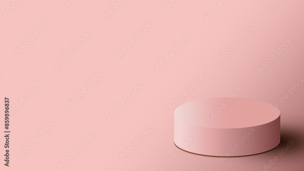 3D pink podium stand minimal wall scene on background. 3D pink podium stand minimal wall scene on background.