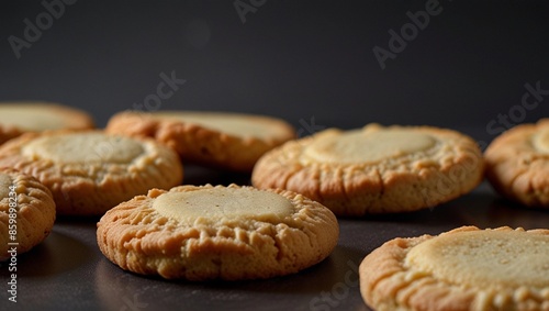 Unadorned Butter Cookies Against a Transparent Background