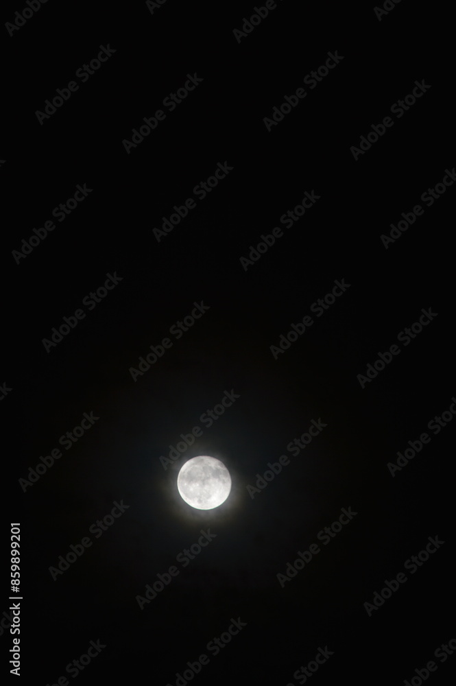 Strawberry moon in the night sky Strawberry moon in the night sky
