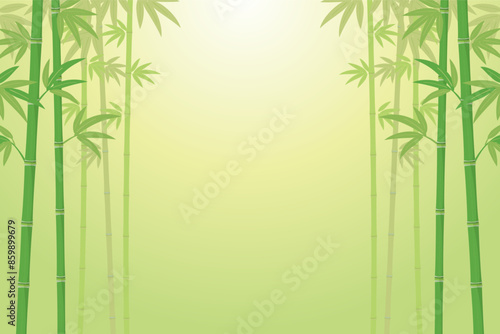 Vector green bamboo background illustration
