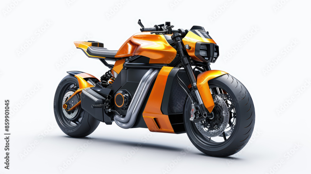 a futuristic motorcycle concept. It has a sleek, aerodynamic design and is powered by an electric motor. a futuristic motorcycle concept. It has a sleek, aerodynamic design and is powered by an electric motor.