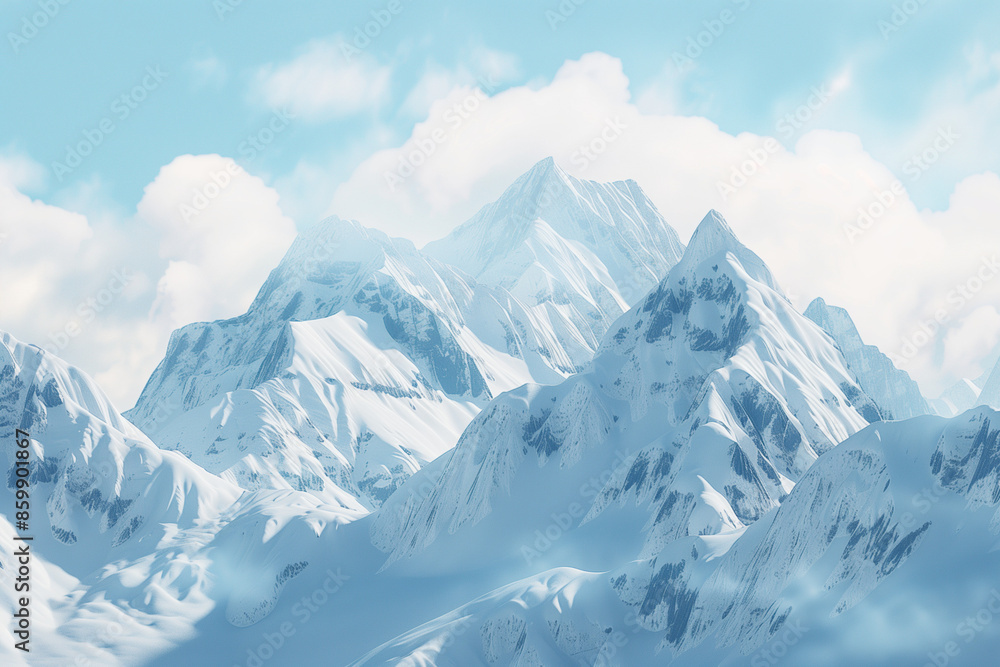 Snow mountain scenery background picture Snow mountain scenery background picture