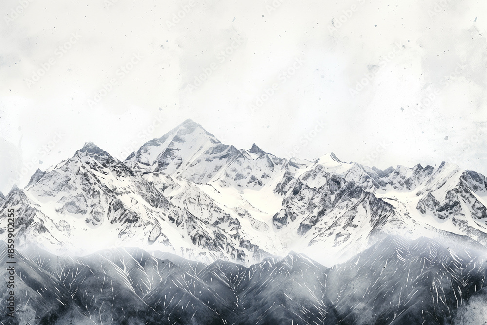 Obraz premium Snow mountain scenery background picture
