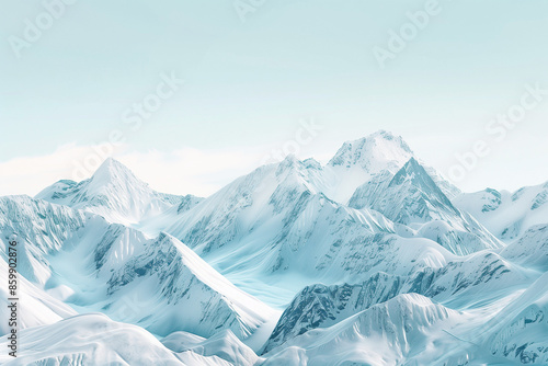Snow-Covered Mountain Landscape © song