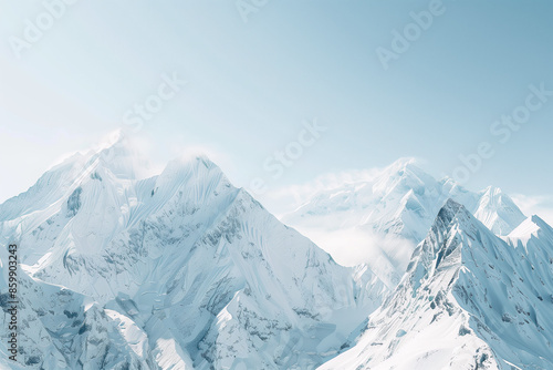 Snow-Covered Mountain Landscape