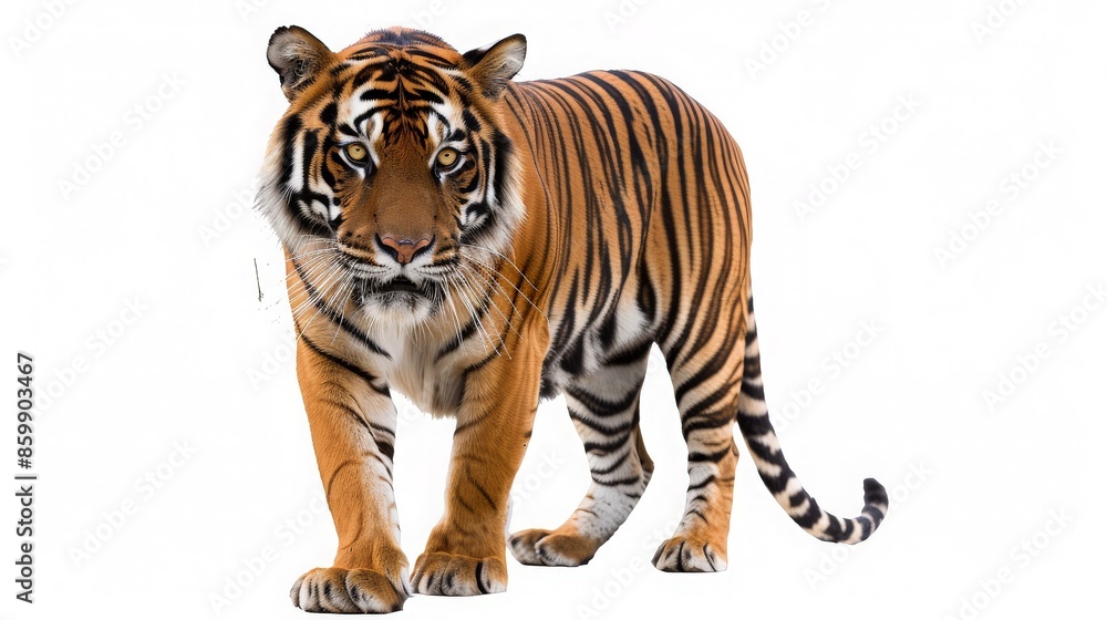 Obraz premium Majestic Tiger Portrait with Striking Stripes
