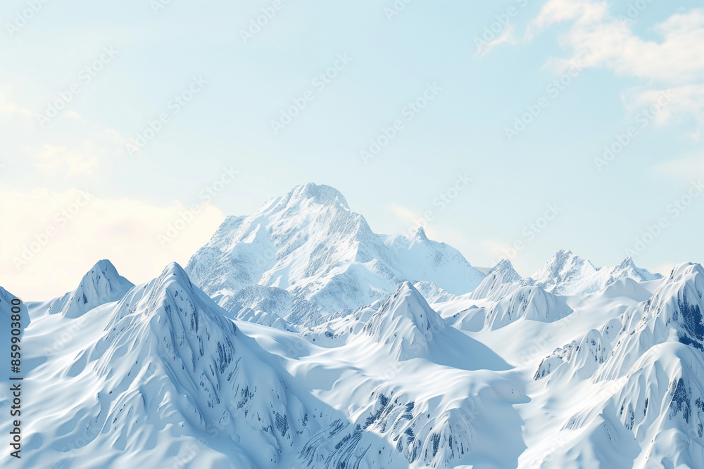 Snow-Covered Mountain Landscape Snow-Covered Mountain Landscape