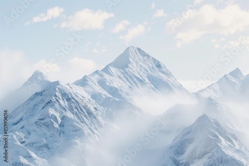 Wallpaper Mural Snow-Covered Mountain Landscape Torontodigital.ca