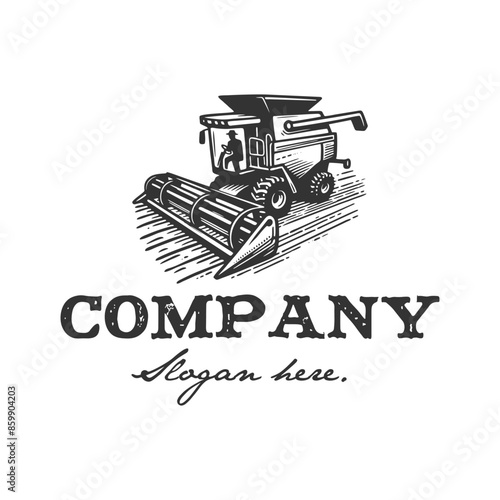 vintage truck wheat harvest hand drawn vector illustration