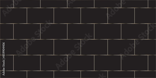Abstract Black brick wall background. architecture construction stone block brick wallpaper. seamless building cement concrete wall grunge background.	
