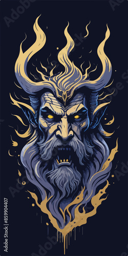 A powerful Zeus logo, featuring the Greek god with a thunderbolt in hand, radiates authority and divine energy, perfect for an avatar symbolizing strength and wisdom.