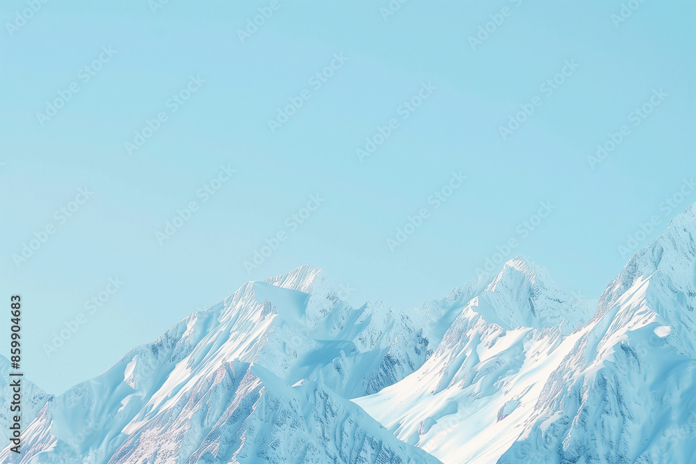 Obraz premium Snow-Covered Mountain Landscape