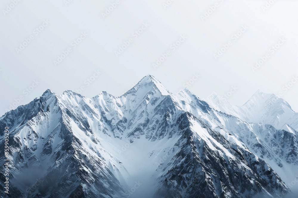 Obraz premium Snow-Covered Mountain Landscape