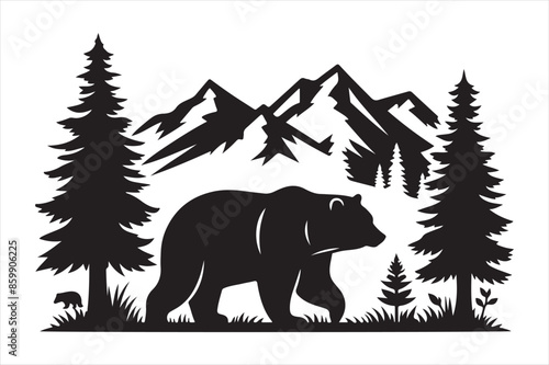 Bear Vector silhouette image