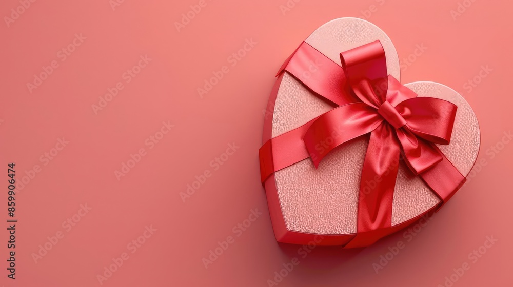 Heart-shaped gift flat design top view Valentine's Day animation Split-complementary color scheme Heart-shaped gift flat design top view Valentine's Day animation Split-complementary color scheme