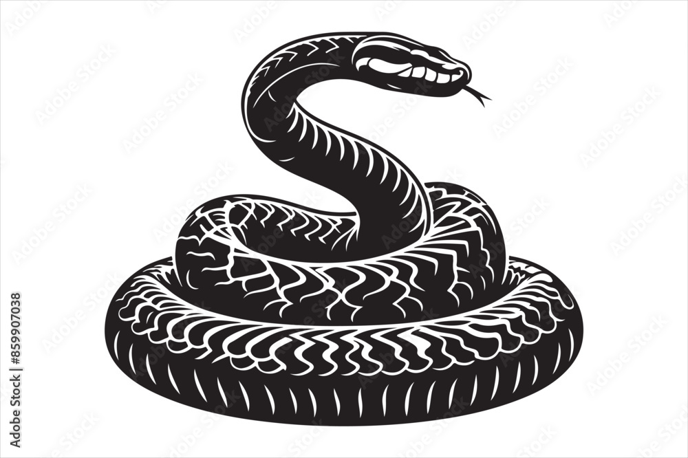 Fototapeta premium Anaconda Vector silhouette image