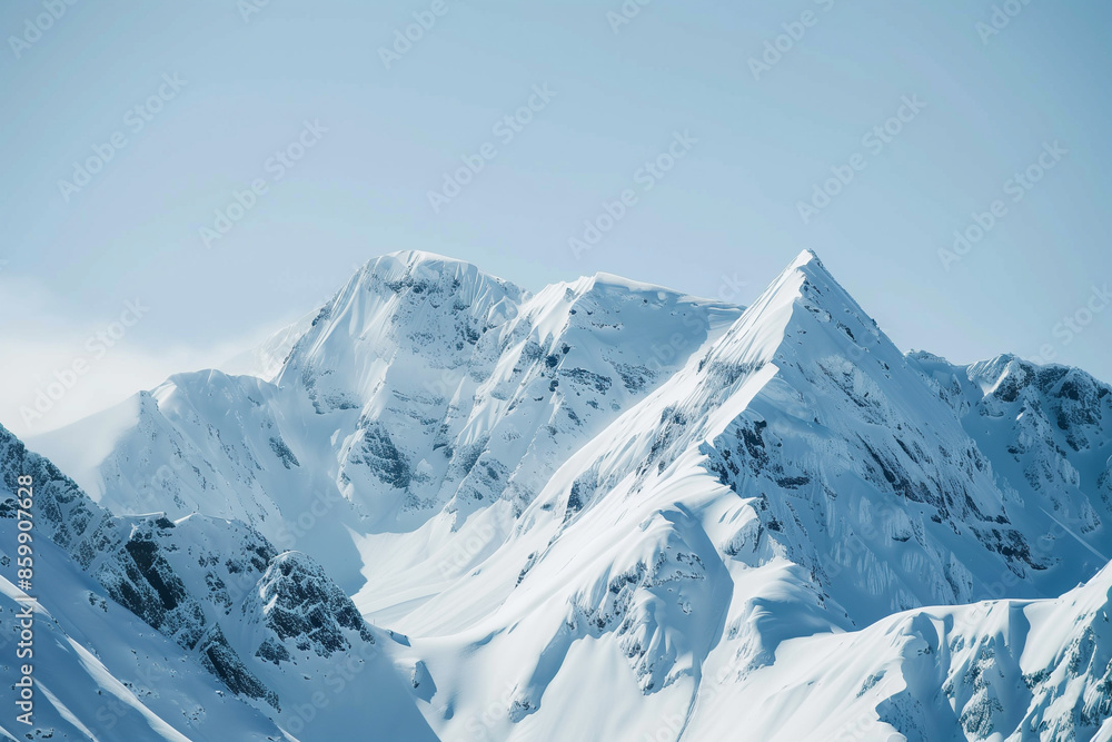 Obraz premium Snow-Covered Mountain Landscape