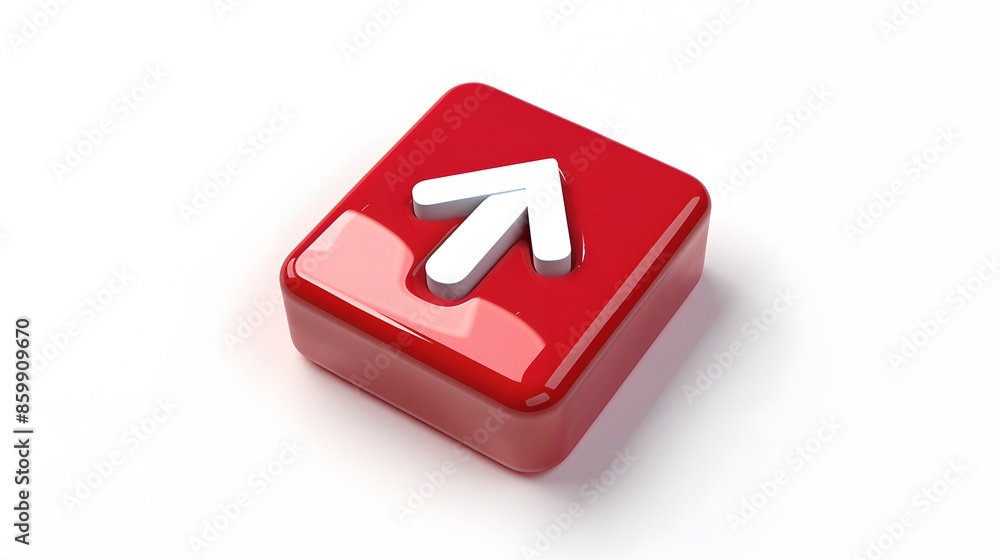 Upload icon, Upload 3d button. Upload symbol on white background - 3d rendering Upload icon, Upload 3d button. Upload symbol on white background - 3d rendering