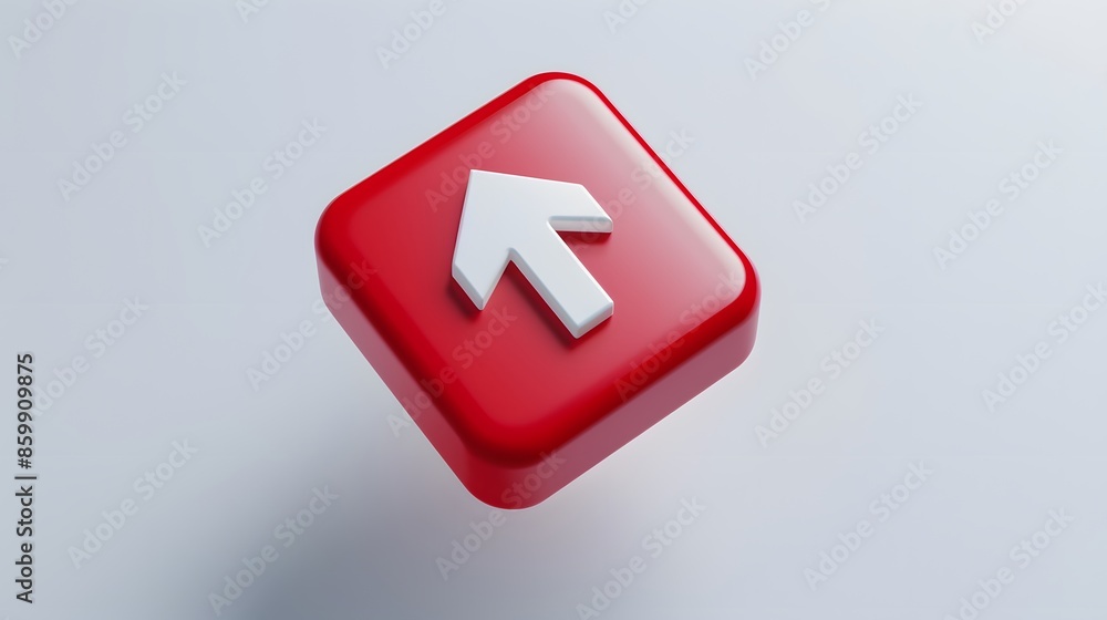 Upload icon, Upload 3d button. Upload symbol on white background - 3d rendering Upload icon, Upload 3d button. Upload symbol on white background - 3d rendering