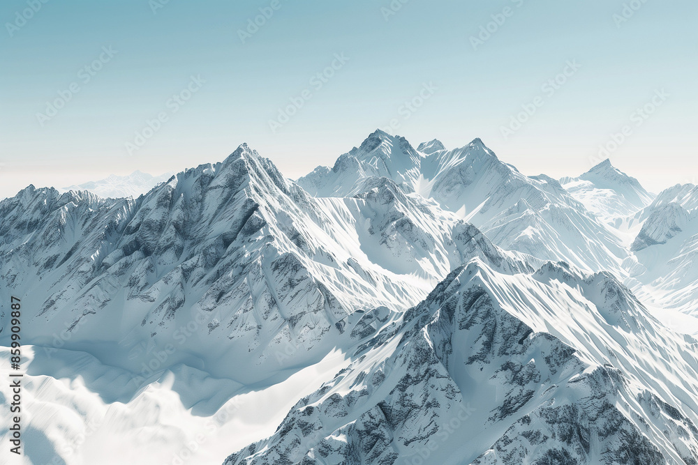 Obraz premium Snowy Mountain Landscape