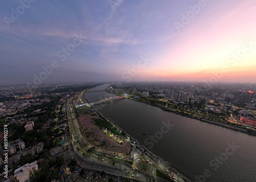Wallpaper Mural Atal Bridge, At Sunset Time, Ahmedabad Gujarat India. Torontodigital.ca