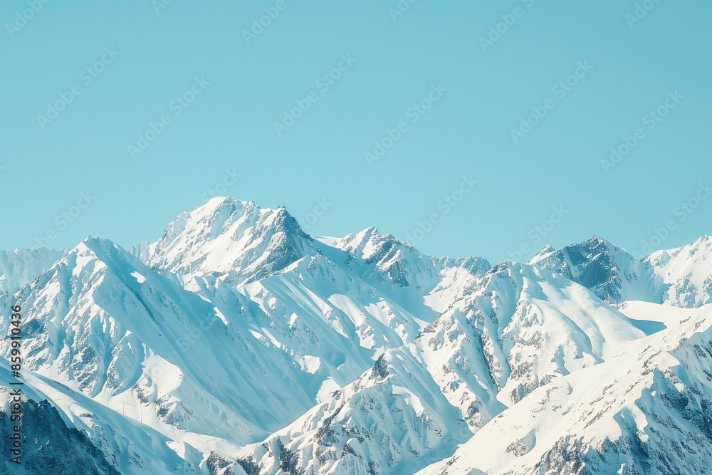 Obraz premium Snowy Mountain Landscape