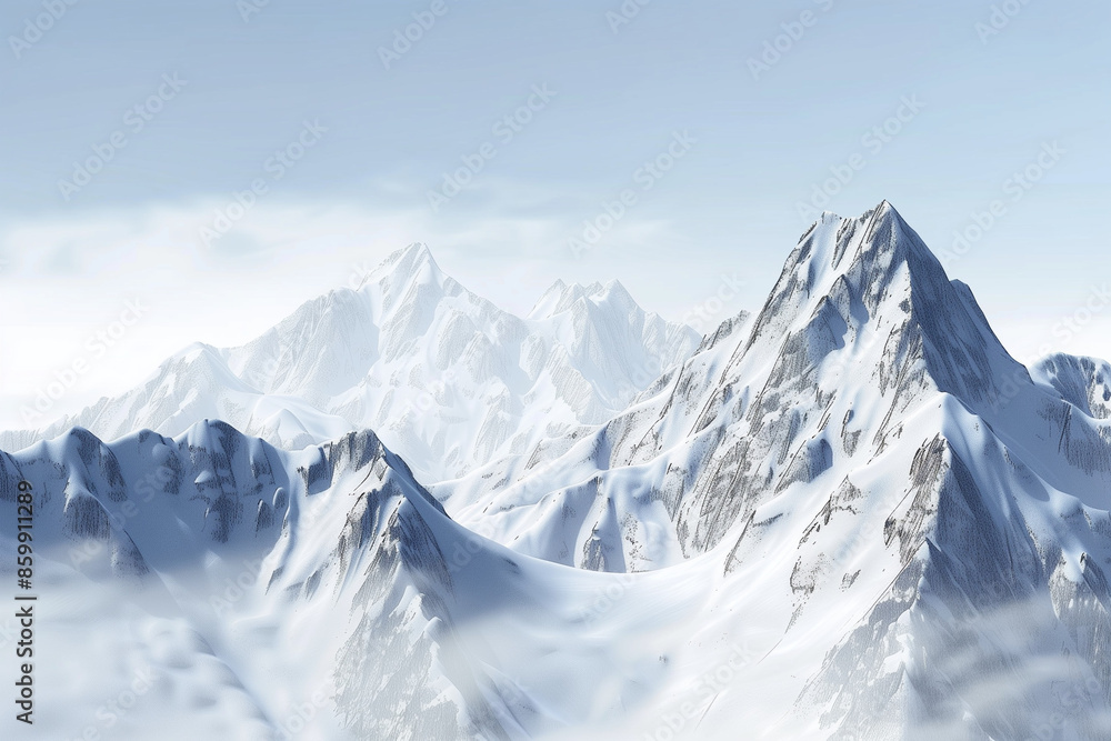Snowy Mountain Landscape Snowy Mountain Landscape