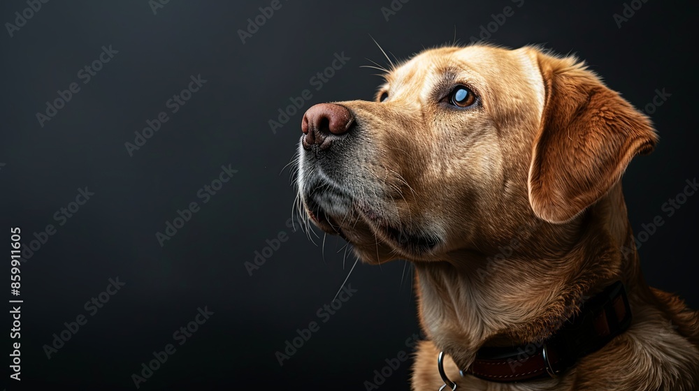a dog with a dog collar a dog with a dog collar