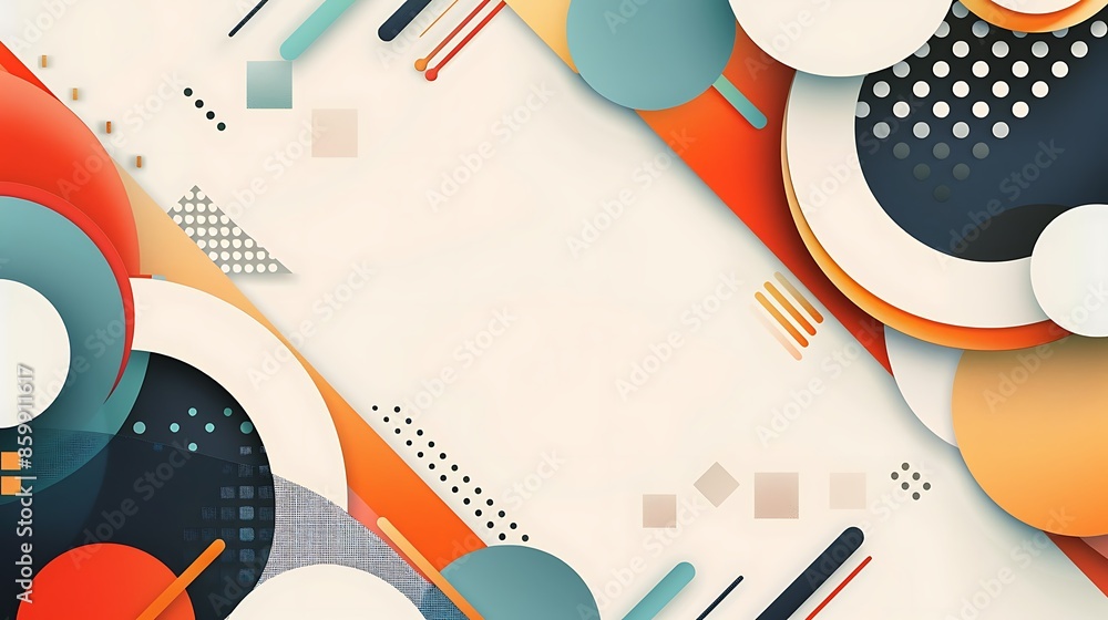 Obraz premium A professional template with overlapping shapes and ample space for text.