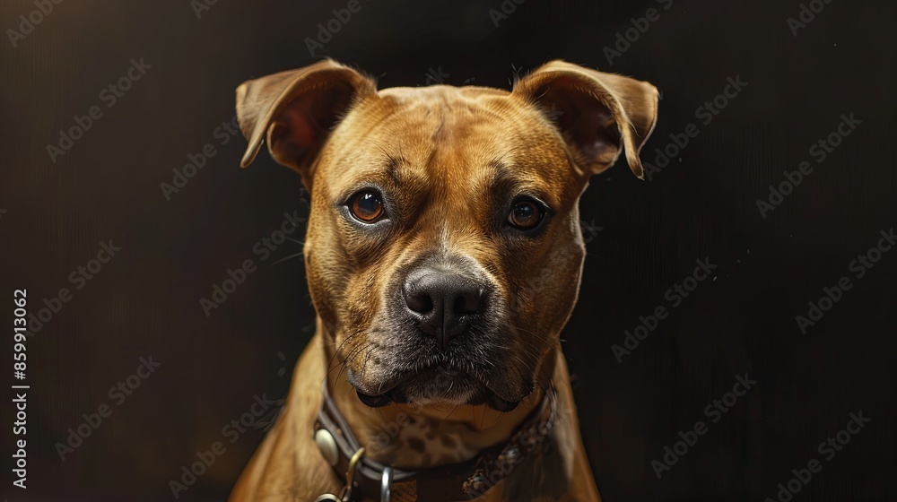 a dog with a dog collar a dog with a dog collar